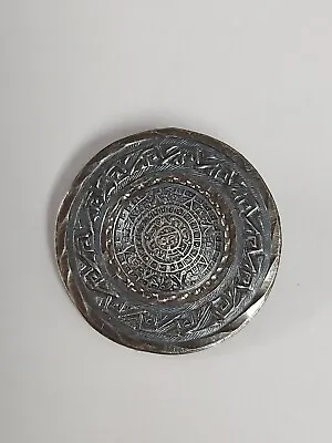Vintage Sterling Silver 925 Mayan Calender Pendant Brooch Hencho En Mexico • $20