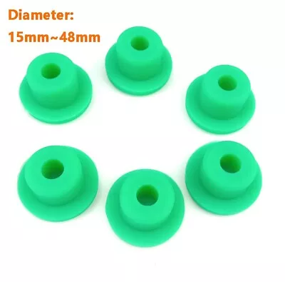 Rubber Covers Silicone Plug Protector Cap Stopper 15mm~48mm Diameter Green Holes • £2.17