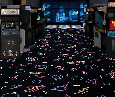 Arcade Rug Bowling Alley Carpet Retro Arcade Rug Arcade Bar Rug Arcade Decor • $200