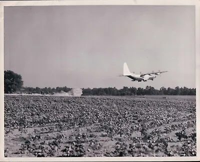 Vintage 8x10 Photo US Army Lockheed C-130 Hercules Dropping Supplies In Vietnam • $14.99