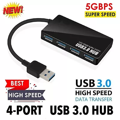 USB 3.0 4 Port Hub Expander Splitter Adapter For PC Laptop Mac Desktop Connector • $12.99