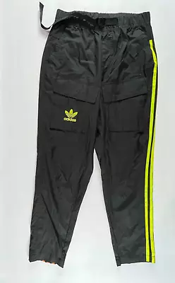Adidas Originals Woven Black Casual Track Pants Mens Small S W30  L27  FLAWED • $9.99