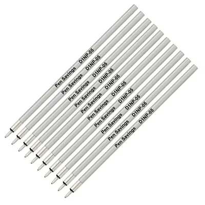10 Pack D1 Mini Ballpoint Pen Refills Needle Point Extra Fine Tips .5mm • $17.95