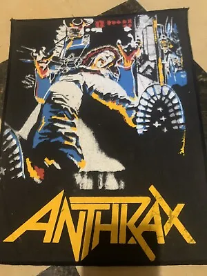 Unused 1990s Anthrax  11” By 14” Back Patch • $39