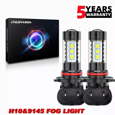 Pair 9140 9145 H10 LED Fog Driving Light 6000K White Driving DRL Bulbs 4000LM • $8.99