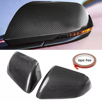 Real Carbon Fiber Side Mirror Covers For 15-2022 Ford Mustang With Led Signal Gt • $90.23