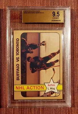 1972 O-Pee-Chee #182 Richard Martin Sabres Hockey Card BVG 9.5 GEM MINT POP 1 • $199.99