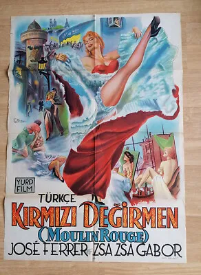 Moulin Rouge 1952 Original Vintage Movie Cinema Turkish Poster From 1952 • $99