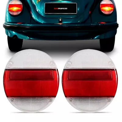 Rear Tail Light Lens Set Pair VW Type  T1 Volkswagen Bug Super Beetle 73-79 Red • $69.99