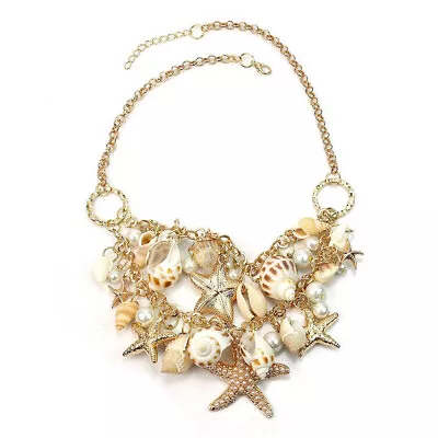 Necklace Delicate Five-pointed Star Necklace Women Shell Necklace Madam • $9.29