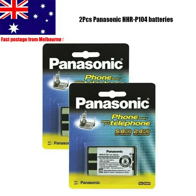 2Pcs Panasonic HHR-P104 3.6V NIMH Rechargeable Batteries For KX-TG Series Phone • $28.49