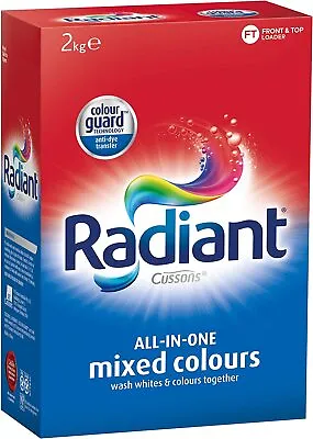 Radiant All-in-one Mixed Colours Front + Top Loader Laundry Powder 2kg • $13.95