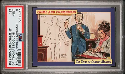 1992 Crime And Punishment Trial Of Charles Manson DR. THOMAS NOGUCHI #37 PSA 9 • $99.99