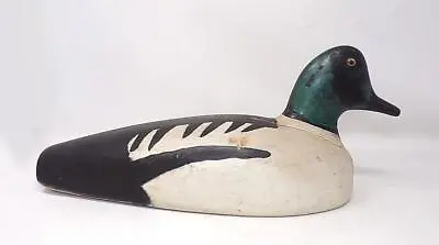 Vintage Maine Goldeneye Drake Duck Decoy - Original Paint - Vg Cond. -15  Long • $125