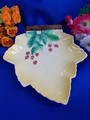 Lovely Carlton Ware Yellow / Brown Leaf Dish - England Australian Design # 41 • $18