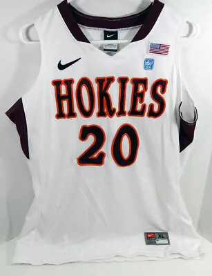 2010-11 Women's Virginia Tech Hokies Nia Evans #20 Game Used White Jersey 302 • $99.99