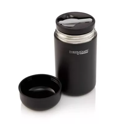 🔥NEW🔥THERMOS • Thermocafe Insulated Food Flask & Spoon • 400ml •Matte Black👍 • £7.50