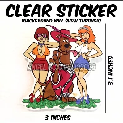 Scooby-Doo Sticker -Scooby Doo - Little Chiqago™ Daphne & Velma -Clear Sticker • $7.25