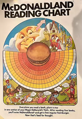 '80's Full-Color Reading Chart/Poster Magic McDonald's Path  23  X 17.5  RARE • $12.99