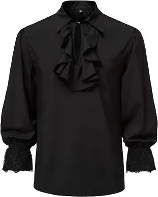 LucMatton Shirt Black Victorian / Steampunk / Gothic / Pirate / Retro New • £17