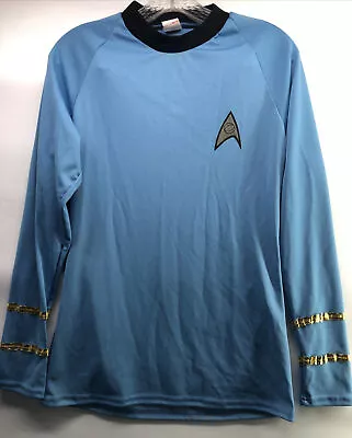 VTG Men's Blue Star Trek Shirt  SPOCK Costume Size Medium Top Only • $20