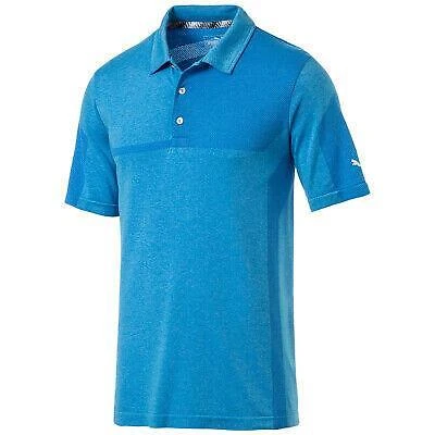 $39.32 • Buy  New  Mens Puma  Evoknit Breakers Polo Shirt-size Small Blue Heather #577399 04