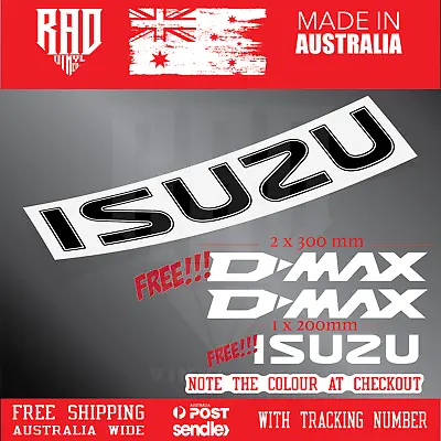 ISUZU D-max | Solid/Outlined | Tailgate Vinyl Sticker Decal • $33.80