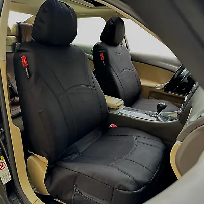 $152.35 • Buy Prestige Black Cotton Canvas Seat Covers For Ssangyong Musso XLV Ultimate