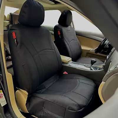 Prestige Black Cotton Canvas Seat Covers For Ssangyong Musso XLV Ultimate • $152.35