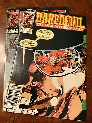 Lot Of 2 Marvel Daredevil #219 & 220 Comic Books 1985 Mark Jeweler Variant • $0.99