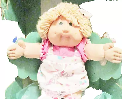 Cute & Chubby Cabbage Patch Tan Poodle Hair /freckles!  Doll! New Birdie Dress! • $9.50