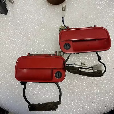 MAZDA RX-7 FC3S Outer Red Door Handle Right & Left Set OEM Genuine • $255.19