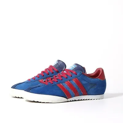 Adidas Bamba OG Trainers UK 6 Blue & Red Men's Casual Rare Sneaker Shoes • £40