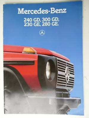 Mercedes Benz Catalogue Dealer Stamp 240GD 300GD 230GE 280GE 08/85 22 S FT-536 • $21.29