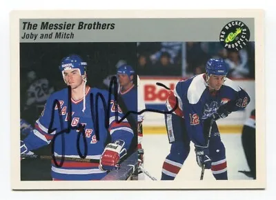 1993 Classic Pro Joby Messier Brothers Signed Card Hockey Autograph AUTO #76 • $20