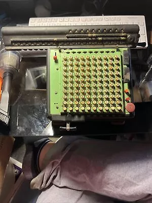 Vintage Monroe Green Mechanical Calculator Rare. Works. One Owner • $69.99