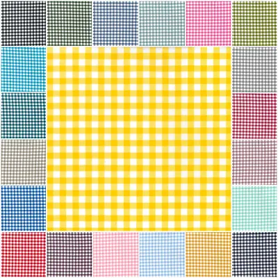 100% Yarn Dyed Cotton Fabric John Louden 9mm Gingham Check Squares 144cm Wide • £7