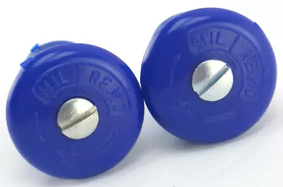 Milremo Blue HandleBar Plugs Screw Type 1 Set  NOS • $20.25