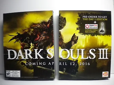 Rare Dark Souls III 3 Set Of 2 Big Video Game Store Display Boxes Promo Sign • $74.99