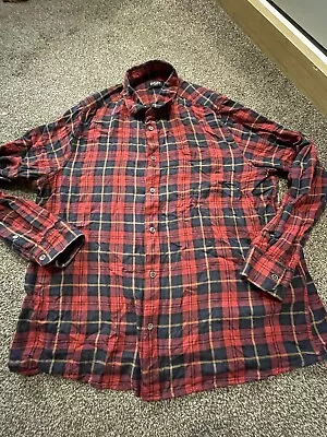 Burton Men’s Red Check Shirt Tartan Size XL  • £3.50