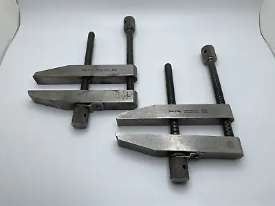 TWO Vintage Brown & Sharpe 754-F-3 1/2  Parallel Screw Clamps - Machinist Tools • $44.48