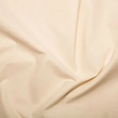Light Weight Calico Fabric 100% Natural Cotton Canvas Upholstery 123gsm / 150cm • £3.95