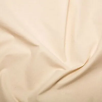 Medium Weight Calico Fabric 100% Natural Cotton Canvas Upholstery 165gsm / 150cm • £4.25