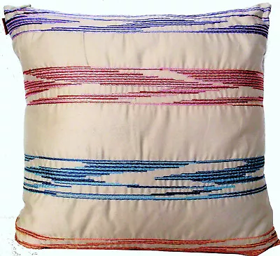 MISSONI HOME CUSHION COVER 100% COTTON SATEEN EMBROIDERED NELLY 100 40x40cm • £65