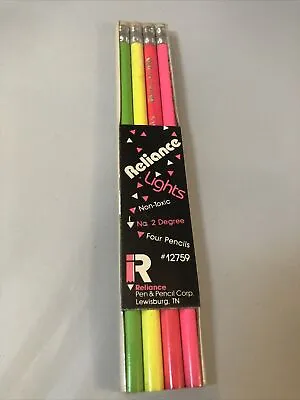 Reliance Vintage Flouresant 1980’s Bright Colored 4 Pack No 2 Pencils • $13.57