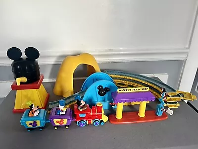 Mickey Mouse Clubhouse Mickey Train & Track Set Disney Store Missing Pluto Car • $17.95