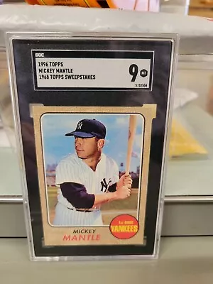 1996 Topps Mantle Redemption SGC  9  Mickey Mantle 1968 Topps Sweepstakes /2500 • $99