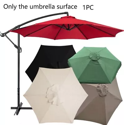2m 2.7m 3m Replacement Fabric Garden Parasol Canopy Cover For 6 8 Arm Umbrella • £19.49