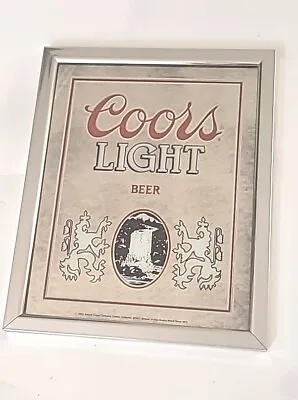 Coors Light Beer Mirror Sign Bar Pub Mancave Advertising 1983 VTG  • $69.90