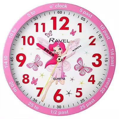 Ravel Time Teacher Fairy Design Wall Clock For Kids Bedroom • £15.60